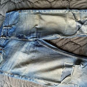 Levi's distressed 527 bootcut jeans USED
